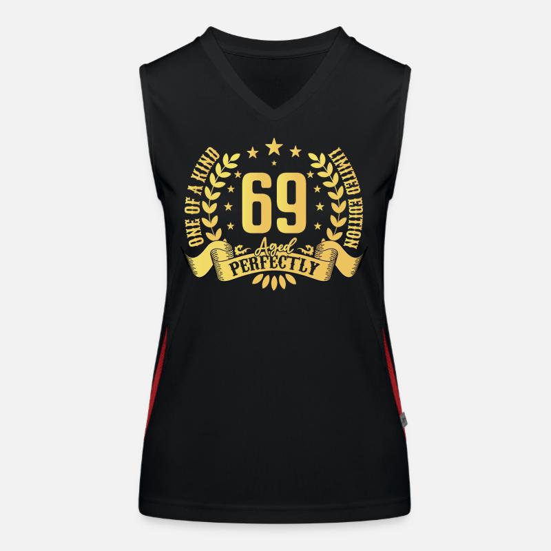 69 Jahre Geburtstagsgeschenk 69 Jahre Funktionelles Kontrast-Tank Top für Frauen