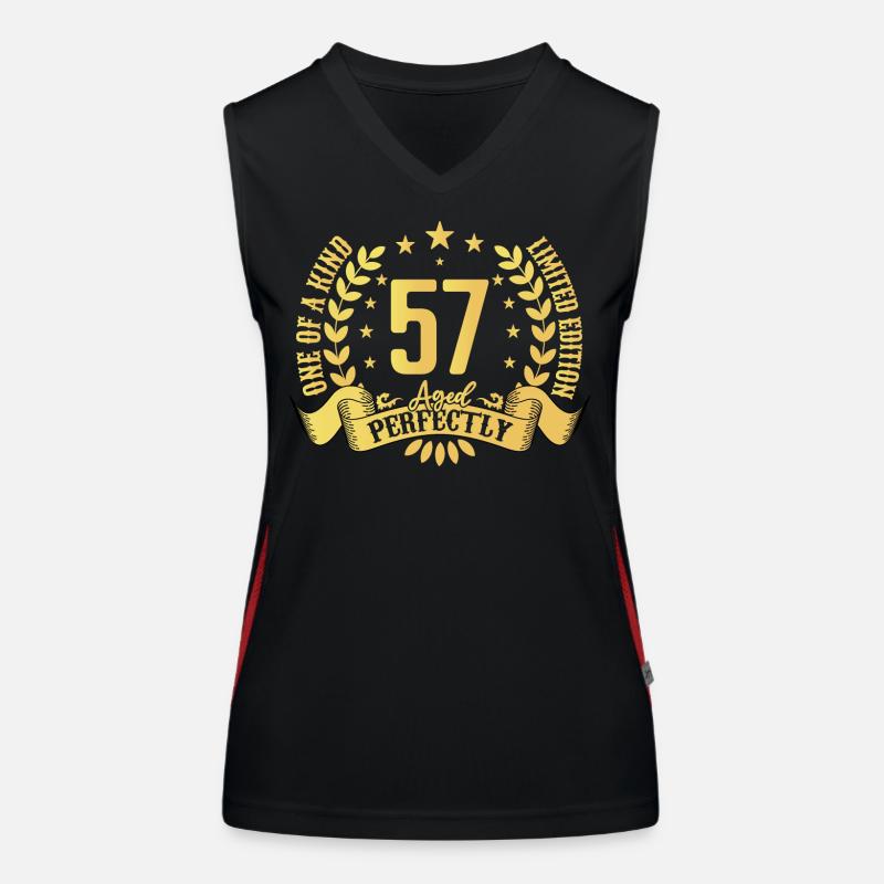 57 years birthday gift 57 years Women's Functional Contrast Tank Top