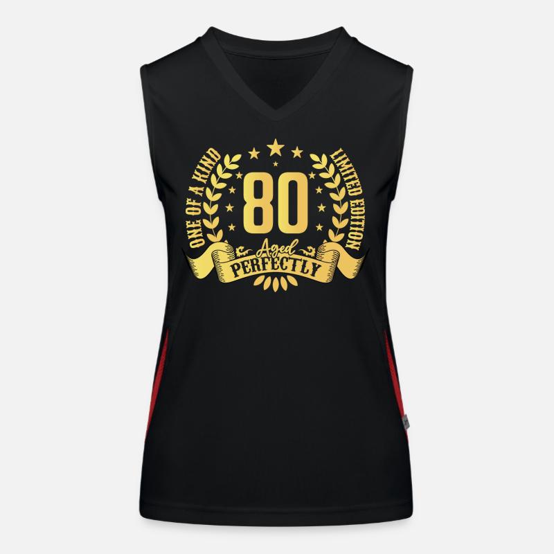 80 years birthday gift 80 years Women's Functional Contrast Tank Top