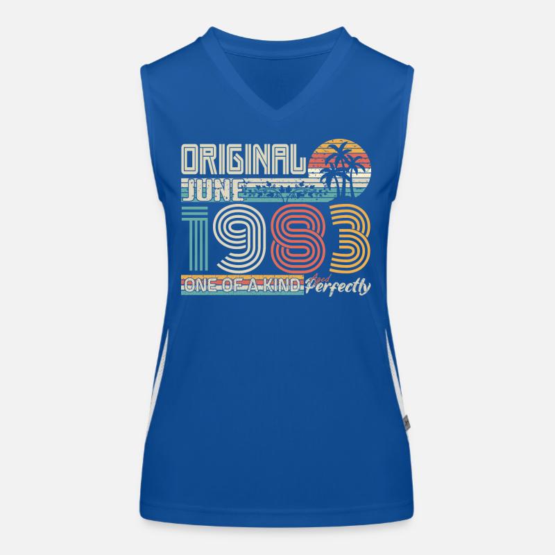 Juni 1983 Juni-Jubiläum Juni 1983 Funktionelles Kontrast-Tank Top für Frauen