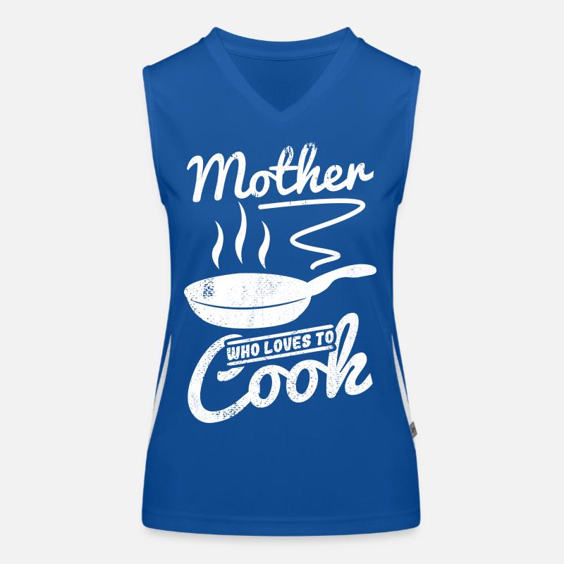 Mutter die gerne kocht Funktionelles Kontrast-Tank Top für Frauen