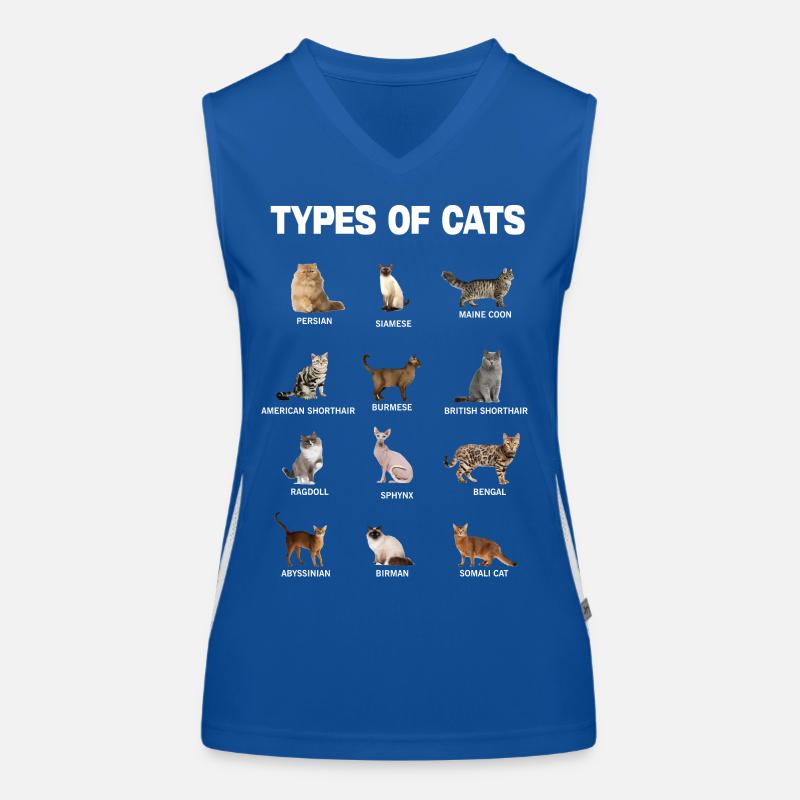 Types de chats Guide éducatif des races de chats Débardeur respirant contrasté Femme