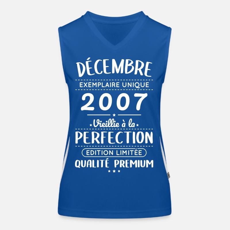 Anniversaire 18 ans - Décembre 2007 Perfection Débardeur respirant contrasté Femme