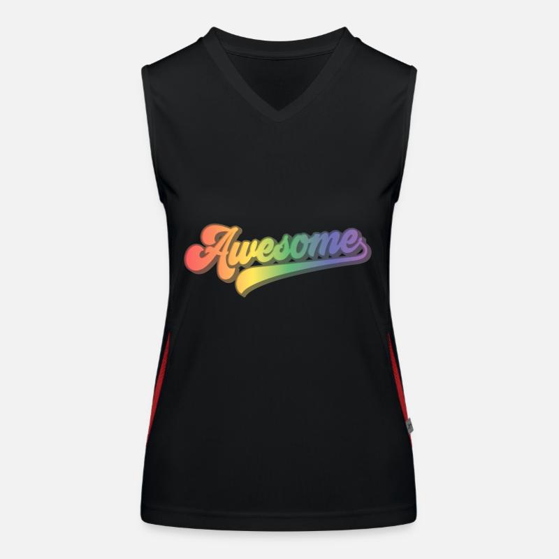 Awesome | Beeindruckend Regenbogen Funktionelles Kontrast-Tank Top für Frauen