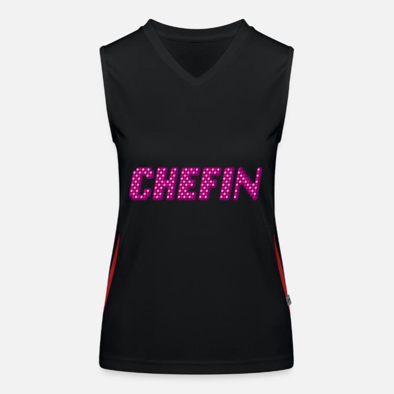 Chefin | Der weibliche Chef Funktionelles Kontrast-Tank Top für Frauen