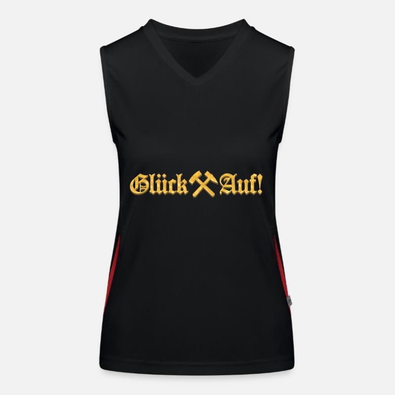 Glück Auf!! | Gold Edition Funktionelles Kontrast-Tank Top für Frauen