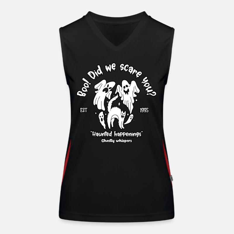 Haunted happenings. Ghostly whispers - Ghostface Funktionelles Kontrast-Tank Top für Frauen