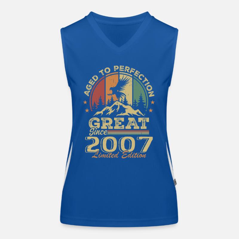 Vintage Geburtstag 2007 - Retro Geschenkidee 2007 Funktionelles Kontrast-Tank Top für Frauen
