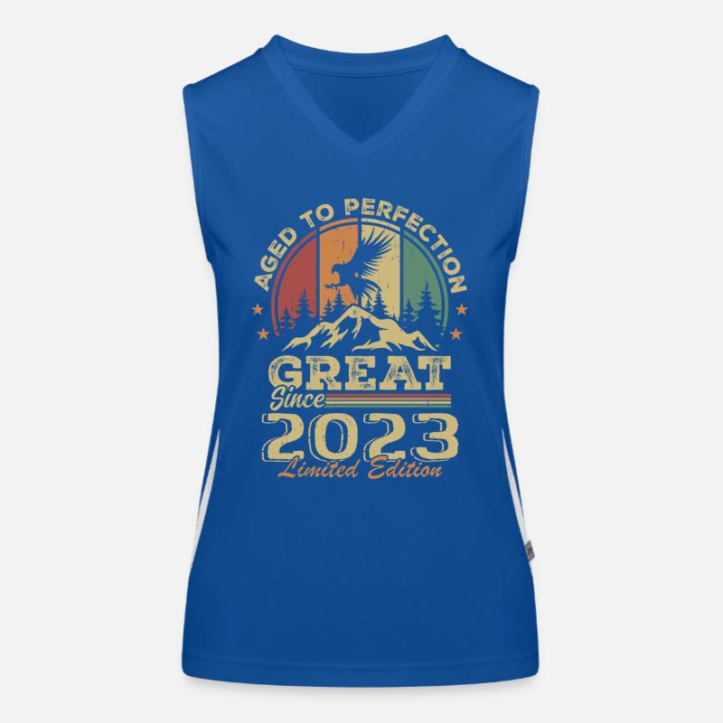 Vintage Geburtstag 2023 - Retro Geschenkidee 2023 Funktionelles Kontrast-Tank Top für Frauen