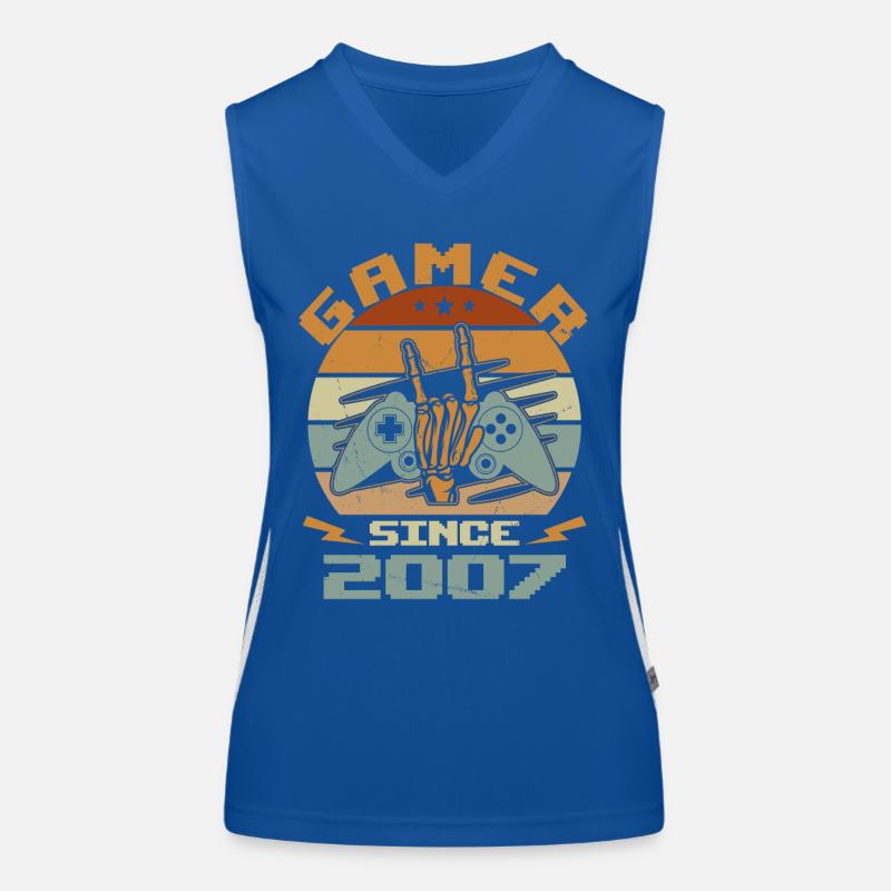 Gamer seit 2007 - Gaming Geburtstagsgeschenk 2007 Funktionelles Kontrast-Tank Top für Frauen