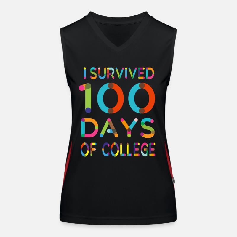 J'ai survécu à 100 jours de collège Débardeur respirant contrasté Femme