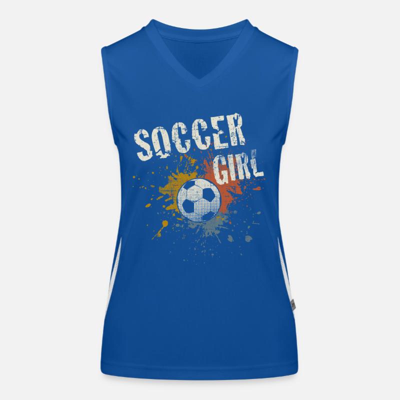 Fußball Mädchen Funktionelles Kontrast-Tank Top für Frauen