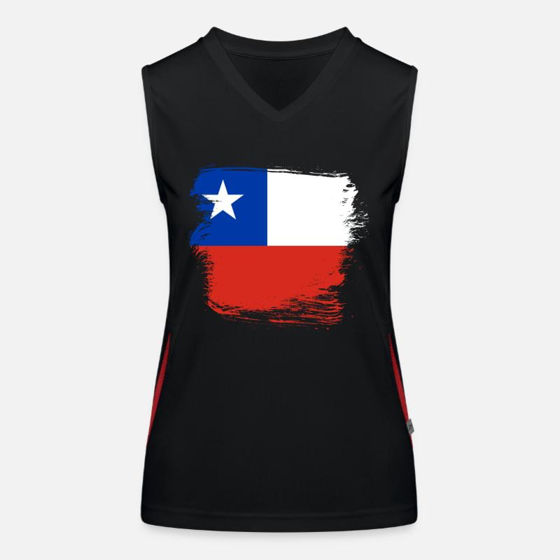 Chile flag Women's Functional Contrast Tank Top