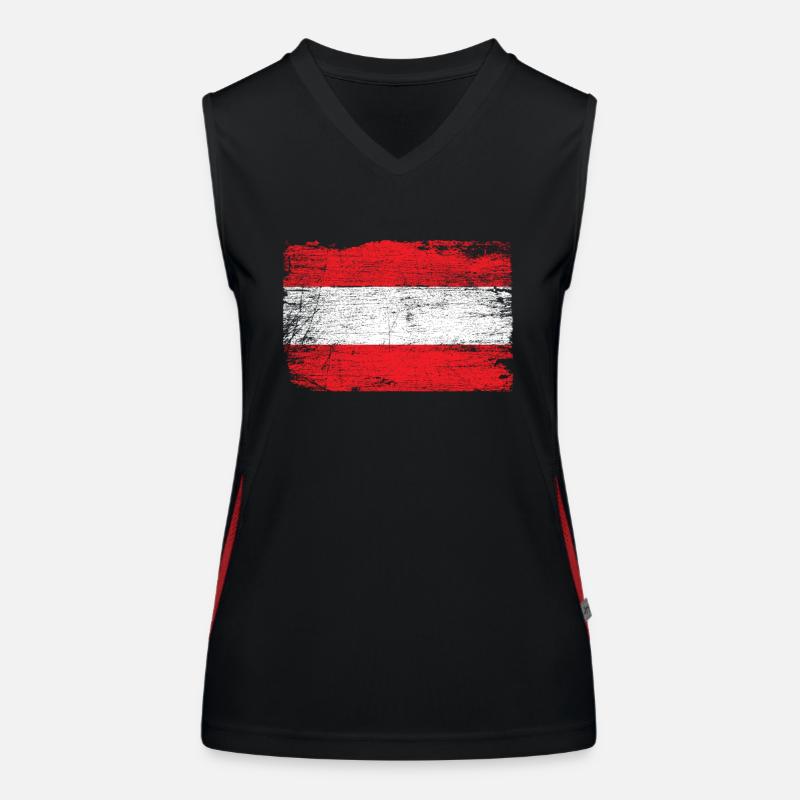 Drapeau autrichien Débardeur respirant contrasté Femme