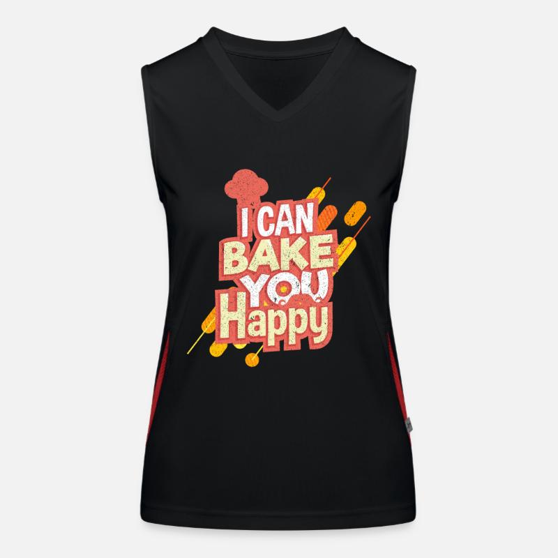 Bäcker backen Funktionelles Kontrast-Tank Top für Frauen