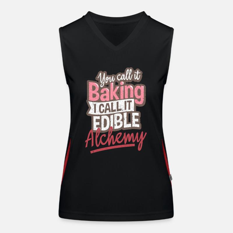 Bäcker backen Funktionelles Kontrast-Tank Top für Frauen