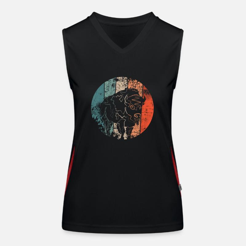 Bison buffalo Women's Functional Contrast Tank Top