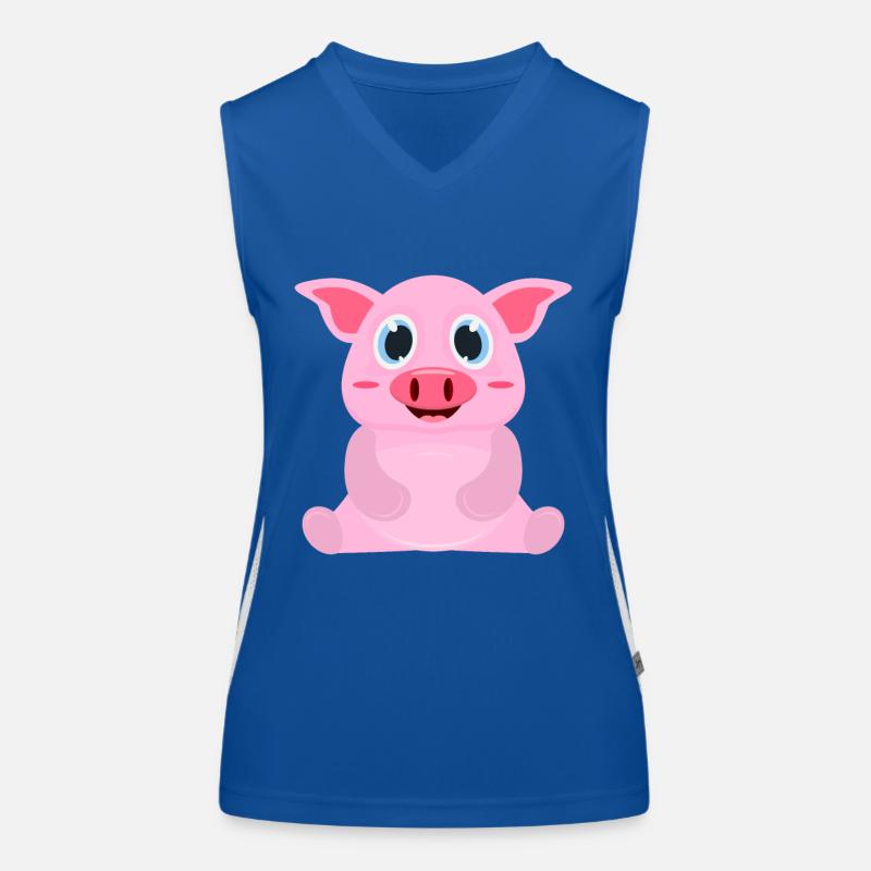 Schwein Comic Débardeur respirant contrasté Femme