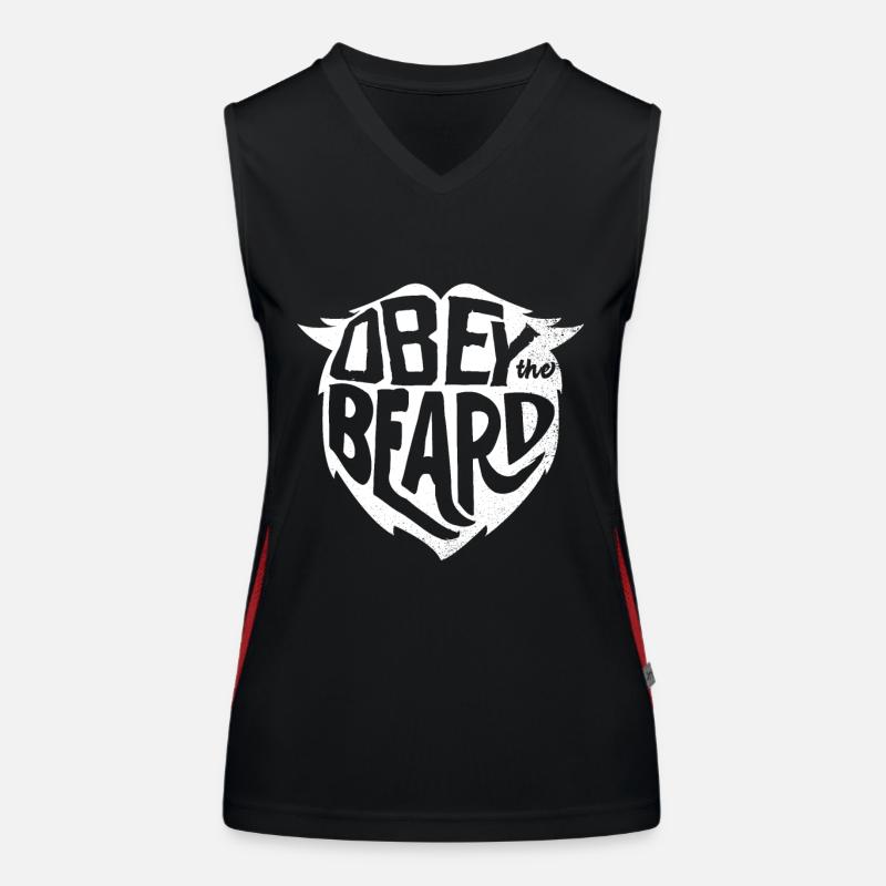 Beard full beard Women's Functional Contrast Tank Top