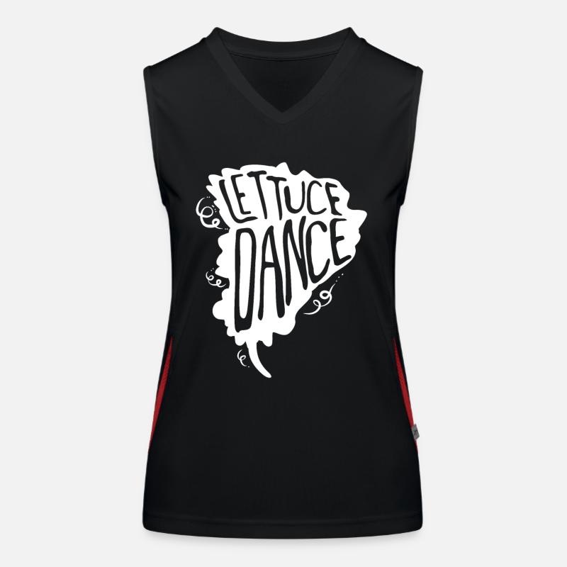 Jeu de mots de danse salade Débardeur respirant contrasté Femme