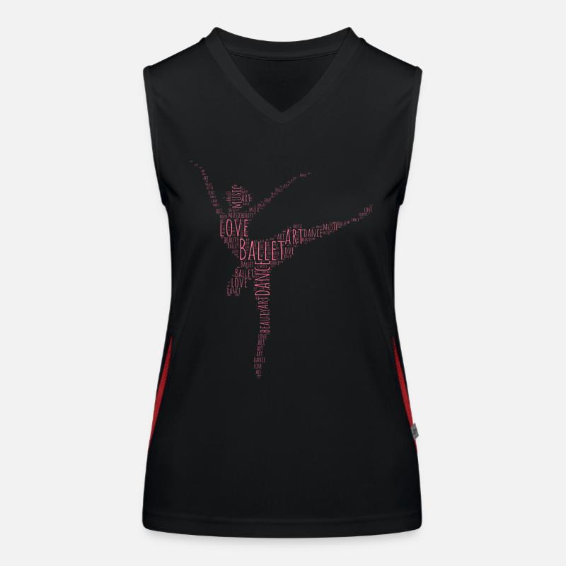 Ballet dancer Women's Functional Contrast Tank Top