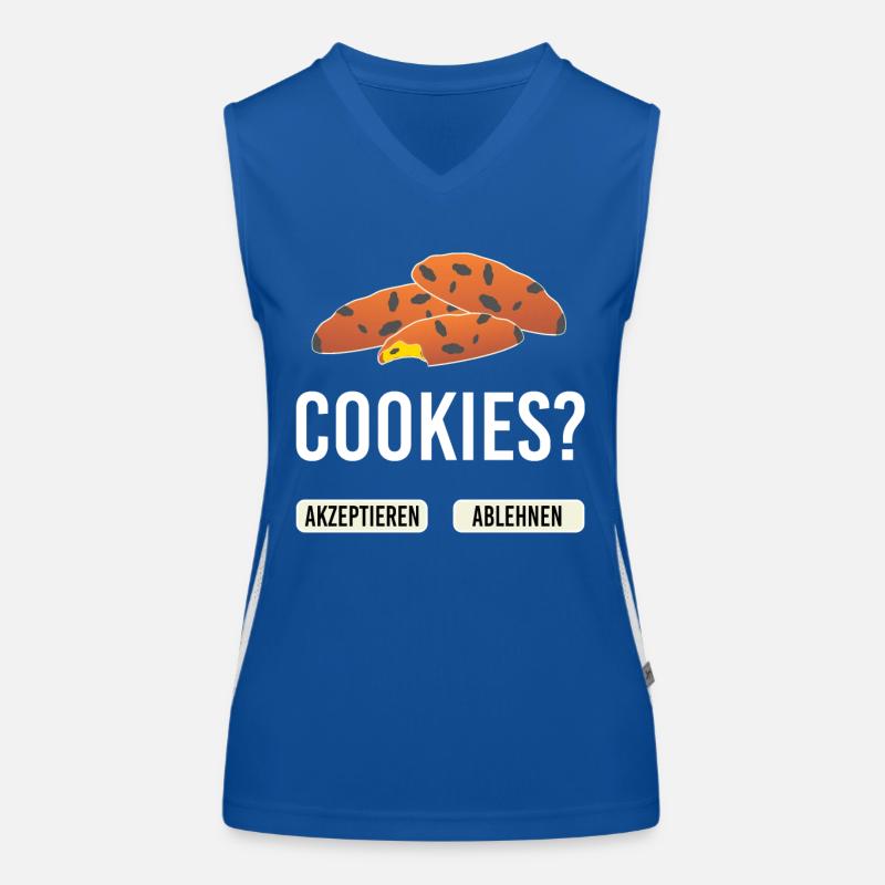 Cookies Accepter Refuser les blagues drôles de mots Débardeur respirant contrasté Femme