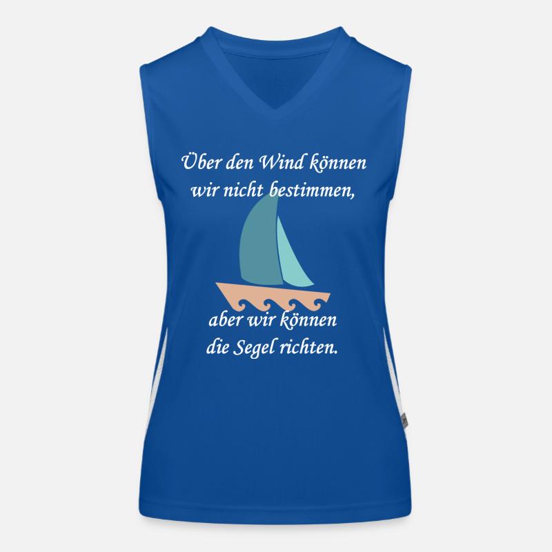 cooler Segelspruch Funktionelles Kontrast-Tank Top für Frauen