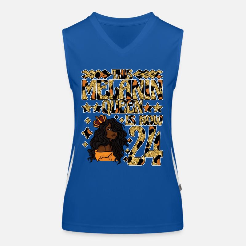 Diese Melaninkönigin Ist Jetzt 24 Schwarzer Funktionelles Kontrast-Tank Top für Frauen