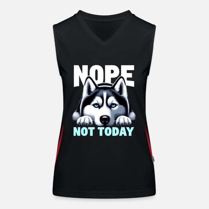Nope Not Today Lazy Husky Débardeur respirant contrasté Femme