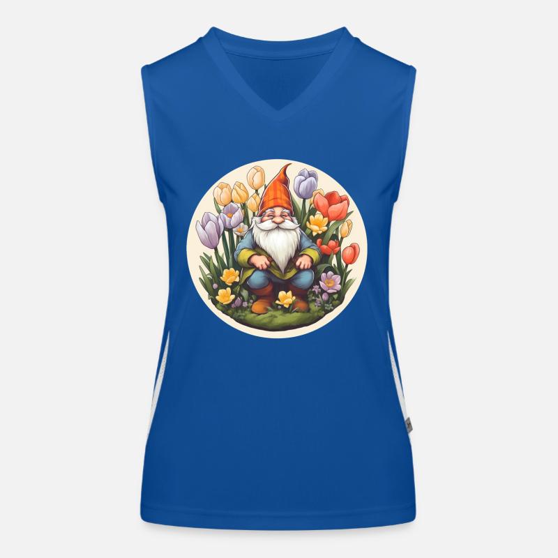 Nain dans le champ de fleurs Débardeur respirant contrasté Femme