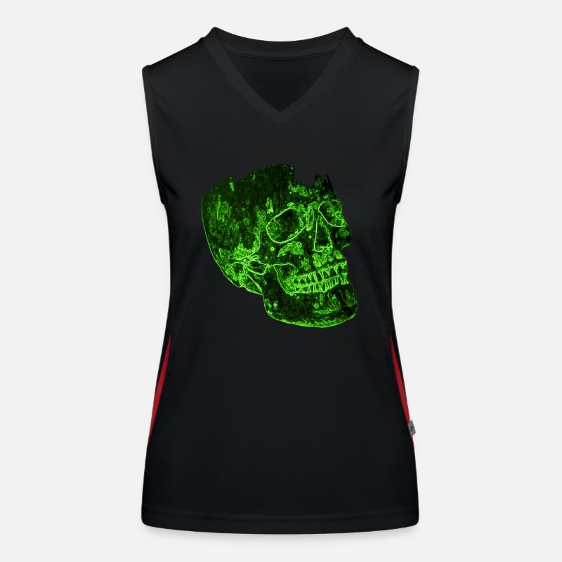 Totenkopf Funktionelles Kontrast-Tank Top für Frauen