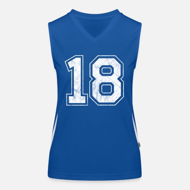 Number 18 Women's Functional Contrast Tank Top