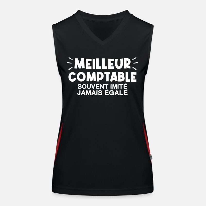 Comptable | Je suis le meilleur Comptable Débardeur respirant contrasté Femme