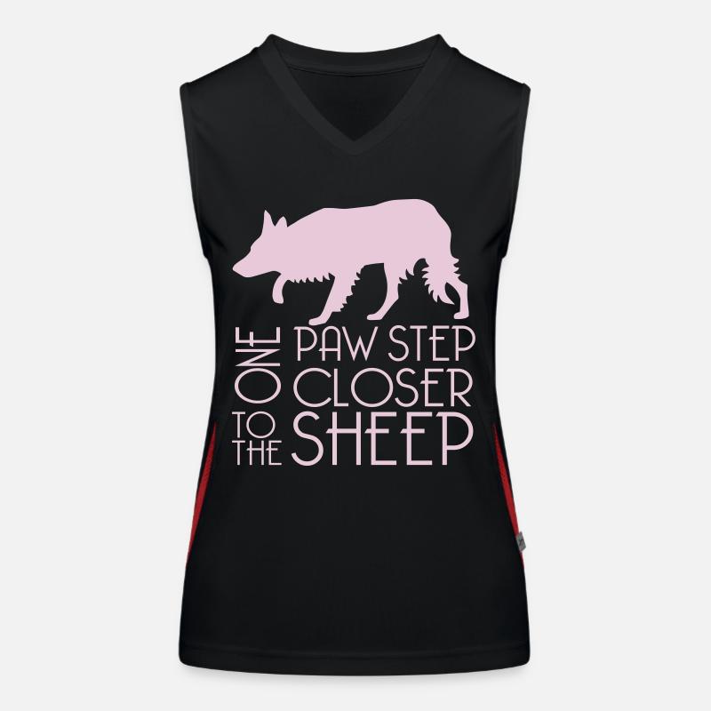 one paw step closer... Funktionelles Kontrast-Tank Top für Frauen