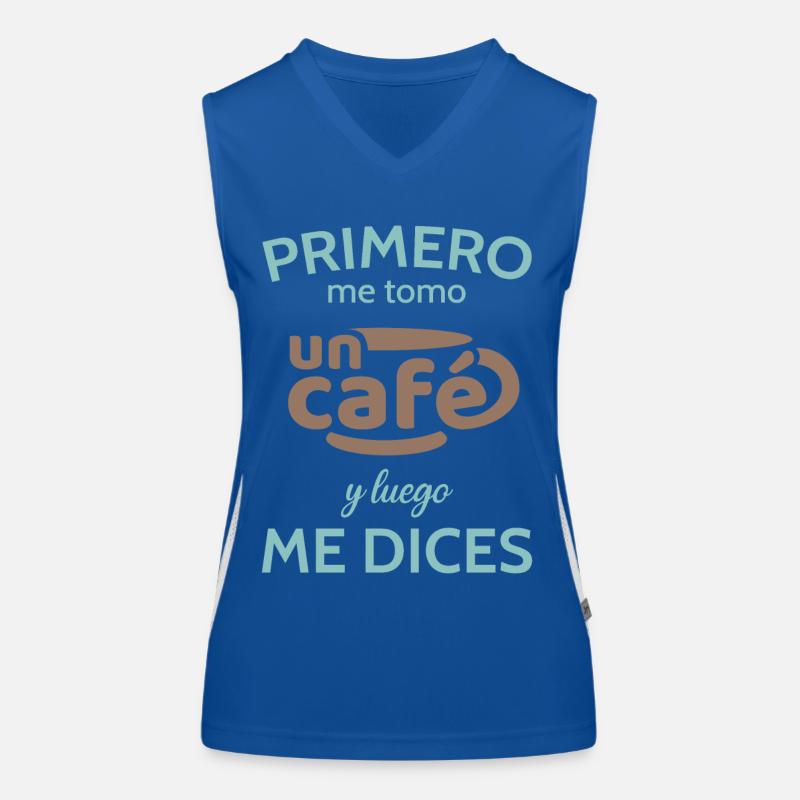 First I have a coffee Women's Functional Contrast Tank Top