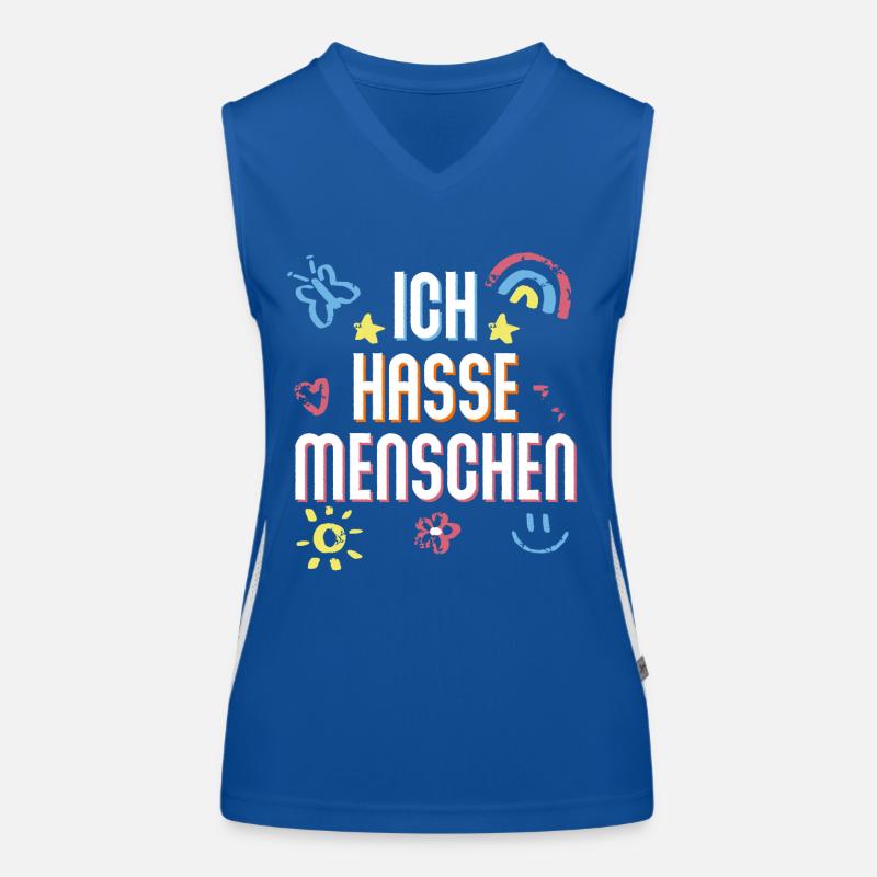I HATE PEOPLE - Ich hasse Menschen - Geschenk Idee Funktionelles Kontrast-Tank Top für Frauen