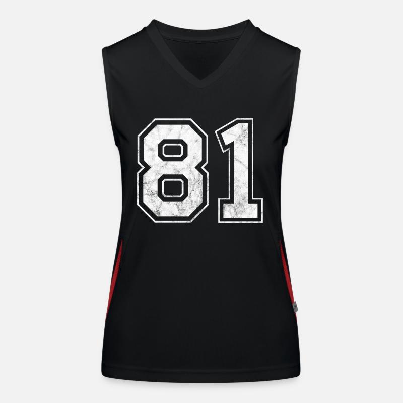 Number 81 Women's Functional Contrast Tank Top