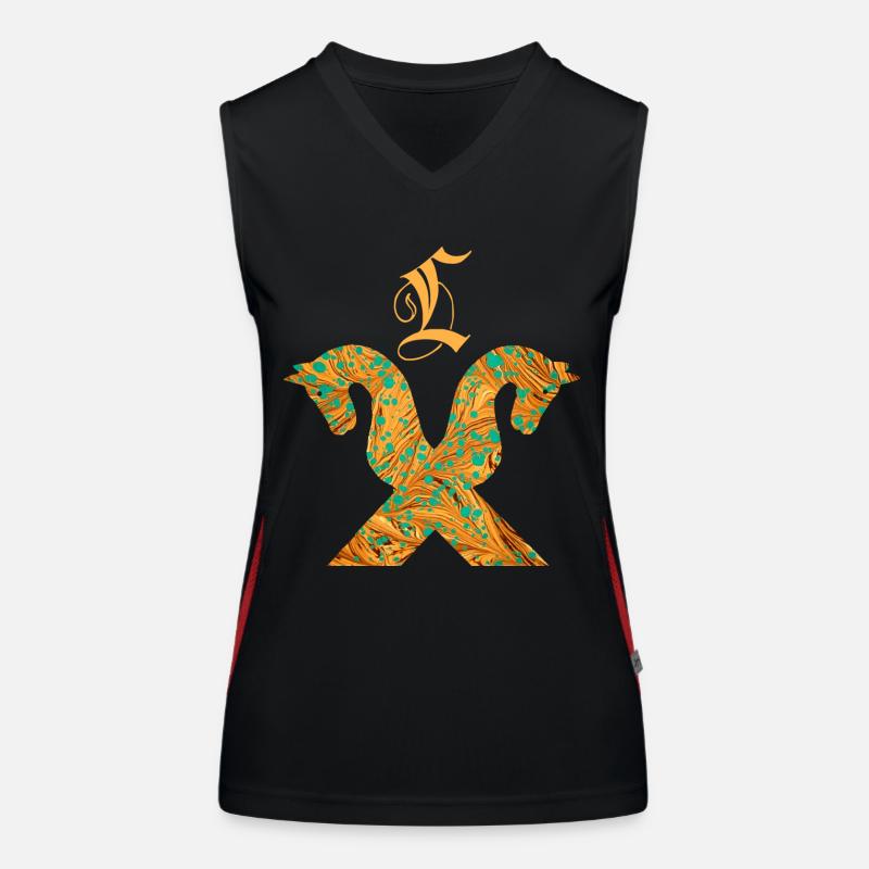 pferdegiebel e 95 l Funktionelles Kontrast-Tank Top für Frauen