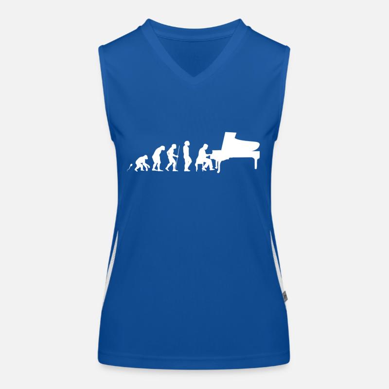 Pianist Evolution Fun Shirt Funktionelles Kontrast-Tank Top für Frauen
