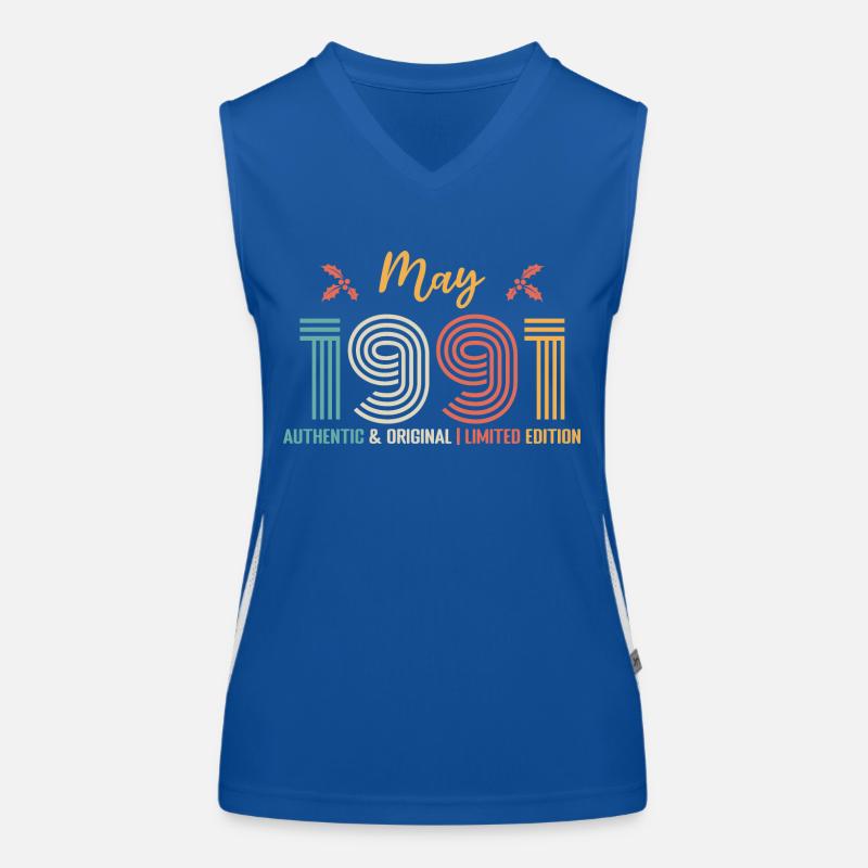 Mai 1991 Geburtstag Mai 1991 Retro Funktionelles Kontrast-Tank Top für Frauen