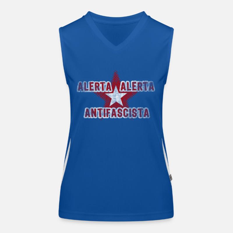 Slogan Stern Antifa Women's Functional Contrast Tank Top