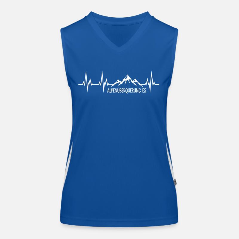 Alpenüberquerung E5 Funktionelles Kontrast-Tank Top für Frauen