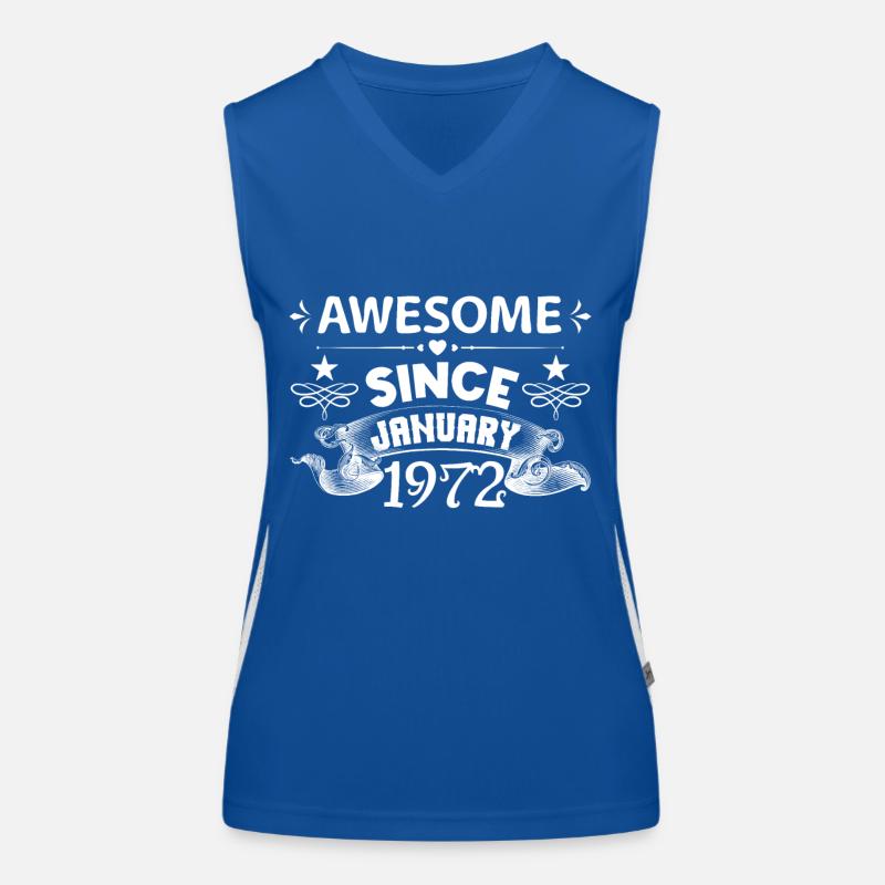 January 1972 | Awesome since January 1972 Women's Functional Contrast Tank Top