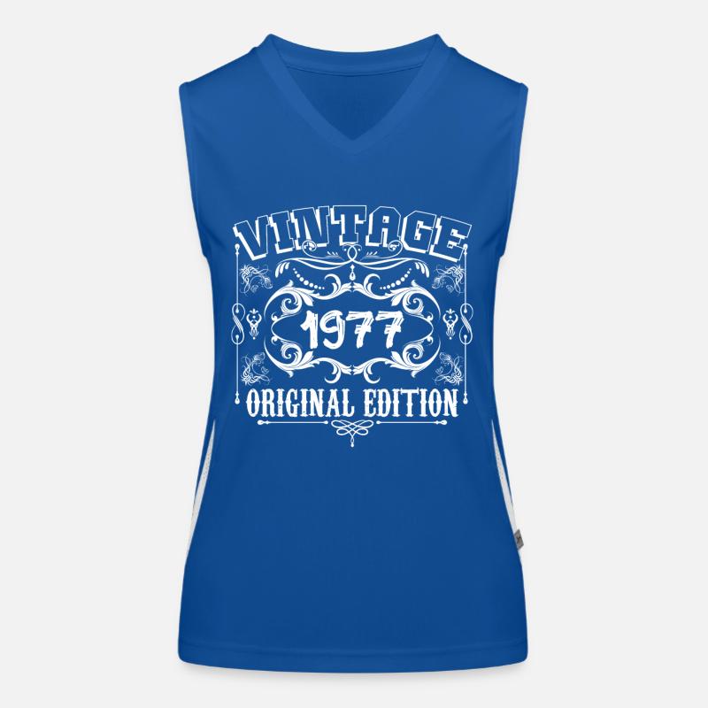 1977 | Vintage Original Edition 1977 Geburtstag Funktionelles Kontrast-Tank Top für Frauen