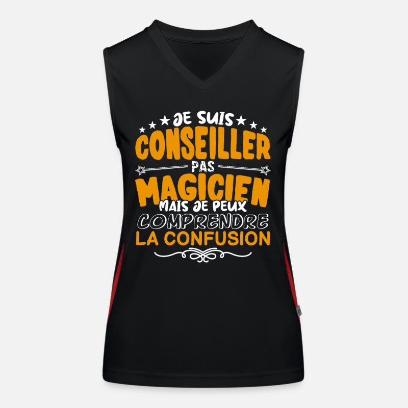 Conseiller | Conseiller pas Magicien | Meilleur Co Débardeur respirant contrasté Femme