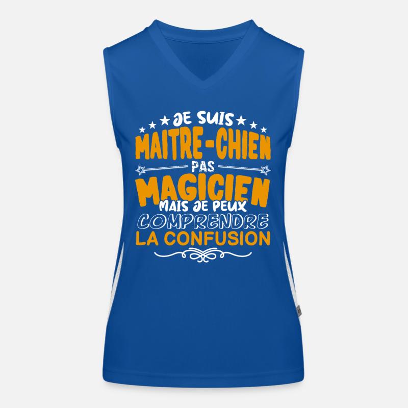Maitre-Chien | Maitre-Chien pas Magicien | Meilleu Débardeur respirant contrasté Femme