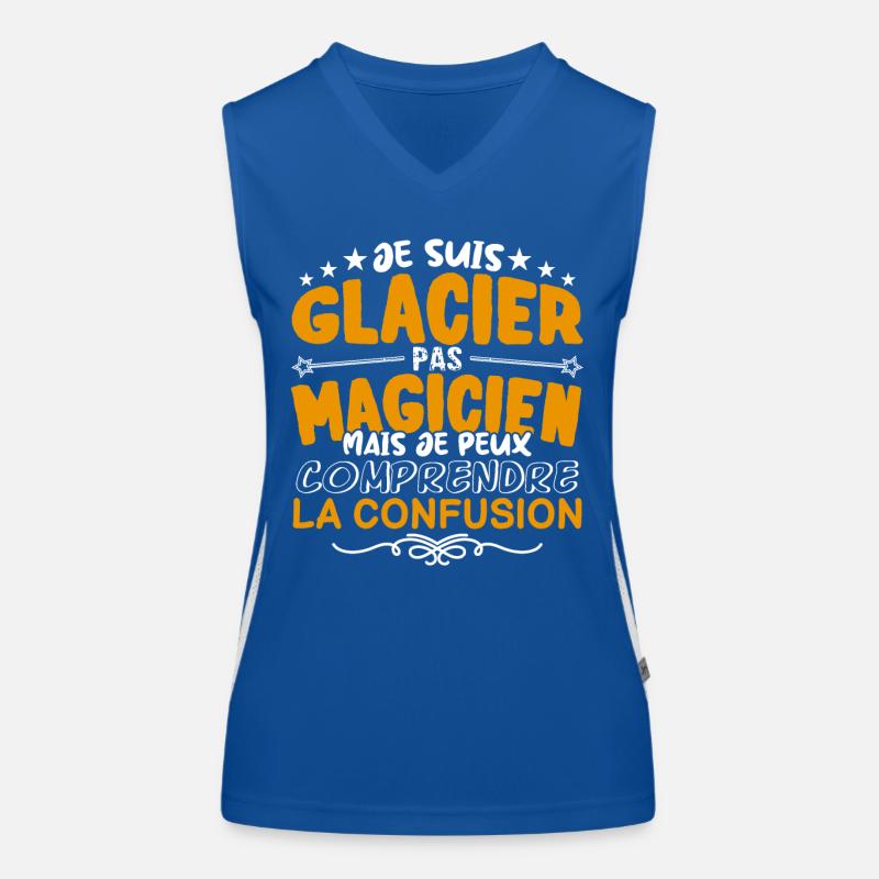 Glacier | Glacier pas Magicien | Meilleur Glacier Débardeur respirant contrasté Femme