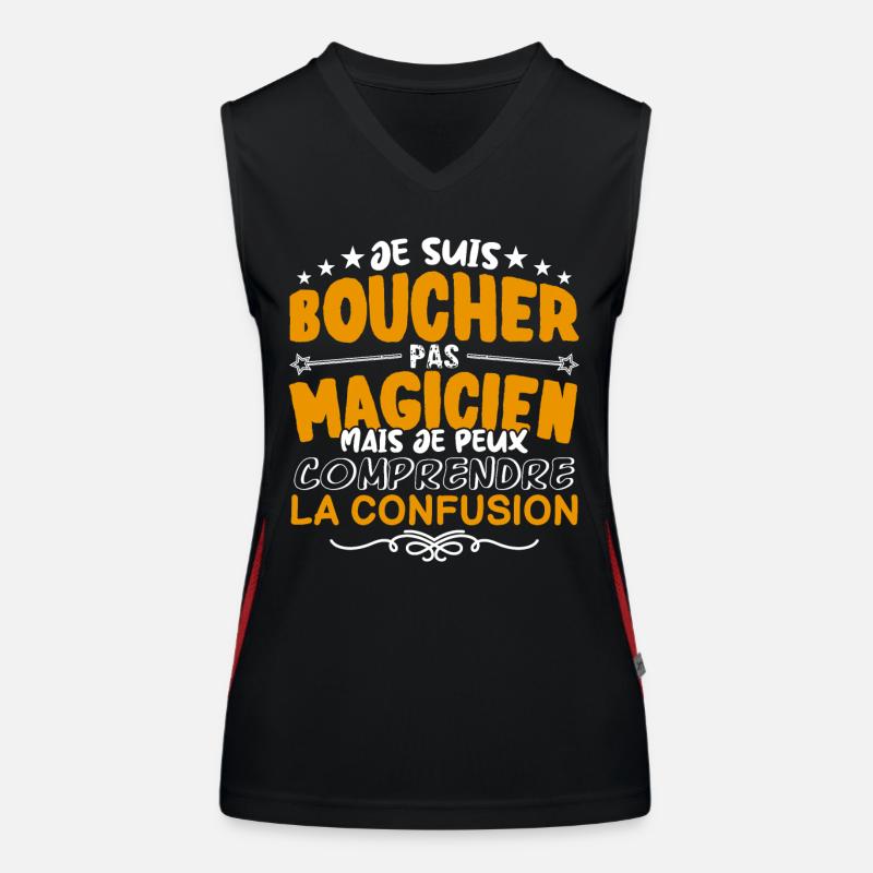 Boucher | Boucher pas Magicien | Meilleur Boucher Débardeur respirant contrasté Femme
