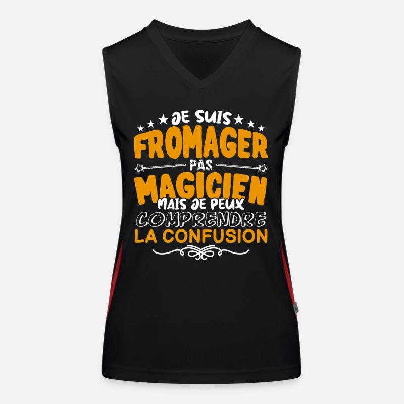 Fromager | Fromager pas Magicien | Meilleur Fromag Débardeur respirant contrasté Femme