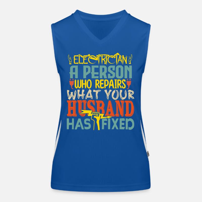 Elektriker Funktionelles Kontrast-Tank Top für Frauen